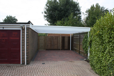 Eastergate Car port and blockpaved area