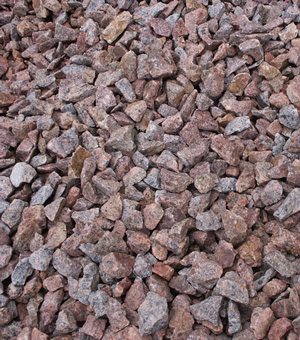 material pink spar chippings