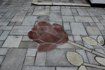 red rose pattern rustington patio
