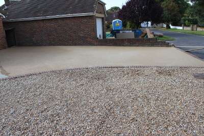 resin bound driveway part complete